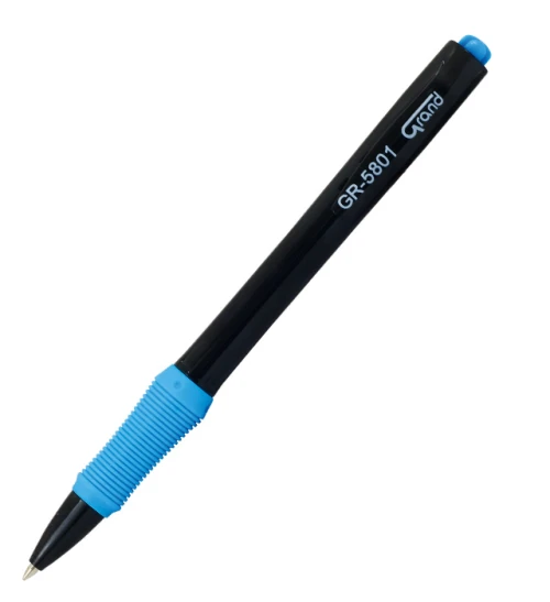 Długopis automatyczny Grand GR-5801, 0.7mm, niebieski, czarna obudowa 